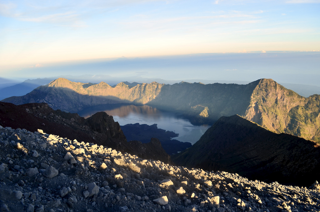 sunrise over volcano