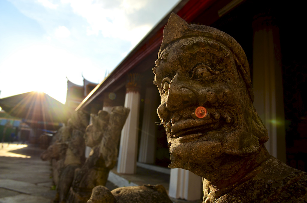 close up of a statue